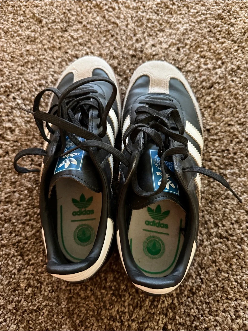 adidas Black and Grey Samba Sneakers size 2.5Y